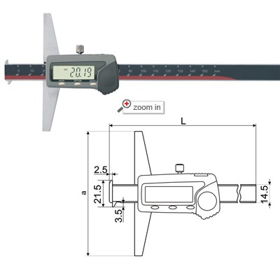 Double Hooks Digital Depth Gauges