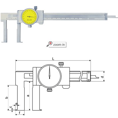 Inside Groove Dial Calipers With Flat Points