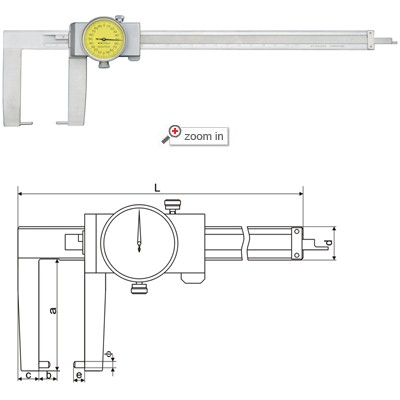 Outside Groove Dial Calipers With Round Points