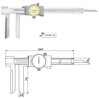 Inside Knife-edge Type Dial Calipers