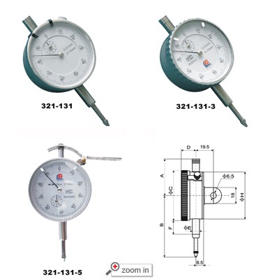 Dial Indicators (Range 10mm Reading in 0.01mm)