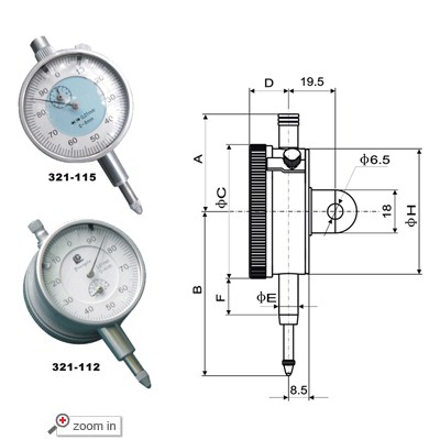 Dial Indicators (The Other Range Reading in 0.01mm)