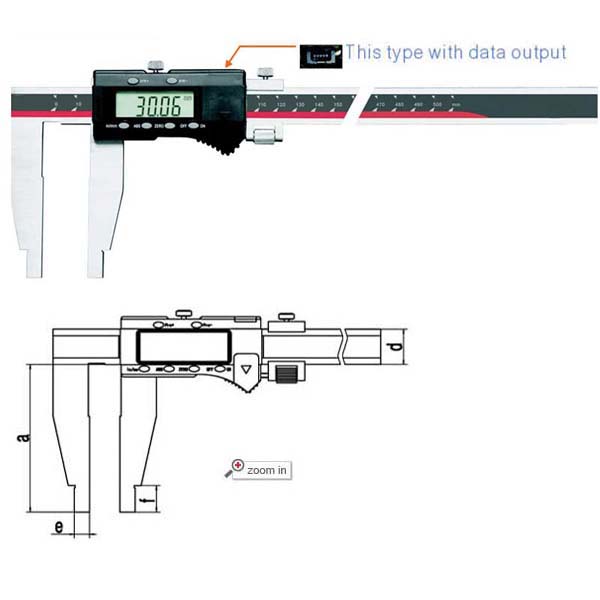 Nib Jaws Digital Calipers (Max Range: 0-60 inch/1500mm)