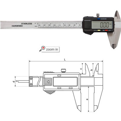 Left Handed Digital Calipers