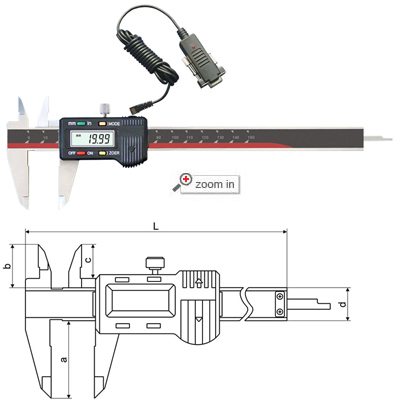 Four-key Digital Calipers With Data Cable