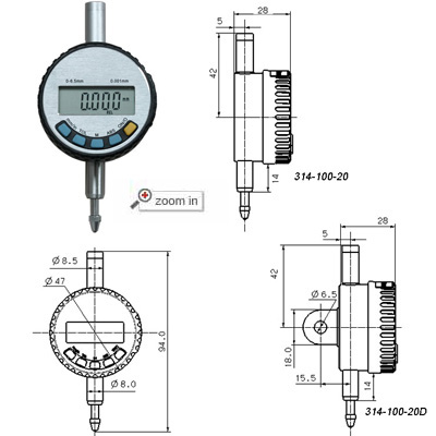 High Precision Digital Indicators???Range:0-6.5mm)