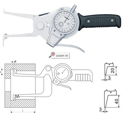 Inside Dial Caliper Gage(With interchangeable Contact point)