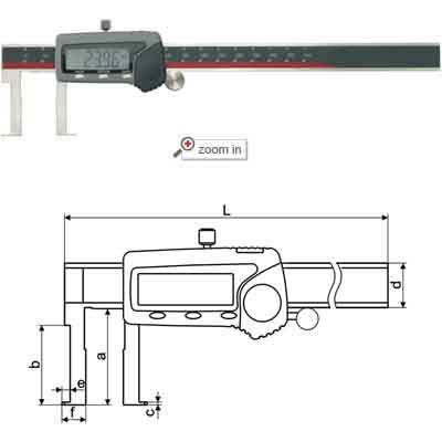 Inside Groove Digital Calipers With Flat Points