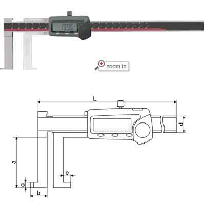 Knifepoint Inside Groove Digital Calipers