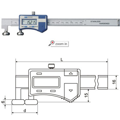 Inside And Outside Groove Digital Calipers With High Precision