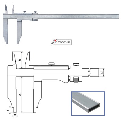 Vernier Calipers With Nib And Sharp Edged Jaws